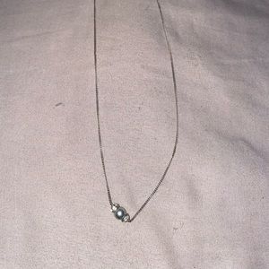 Silver necklace with silver decal